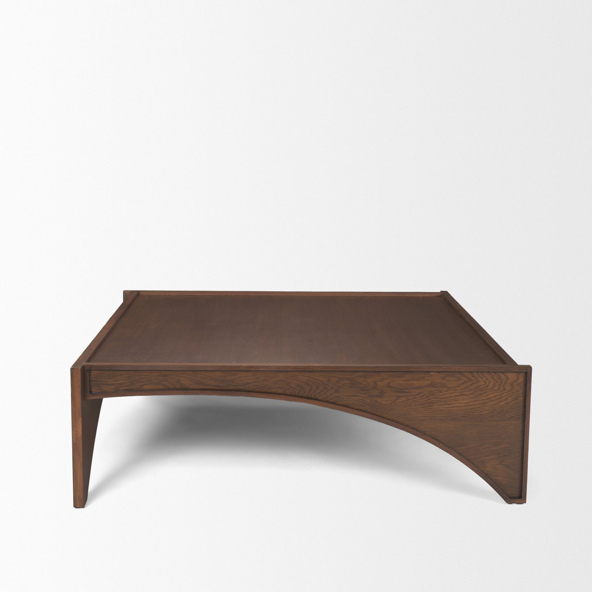 Laraya Medium Brown Wood Coffee Table, by Mercana, 48" length x 48" width x 15" height View 4