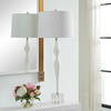 Helena Slender White Table Lamp, by Uttermost, 14" width x 36" height x 14" depth thumbnail 4