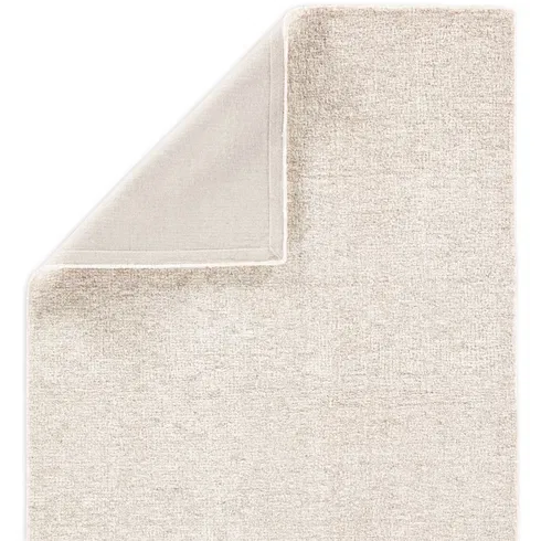 Richmond Solid Hand-Tufted Wool Ivory/Gray Area Rug