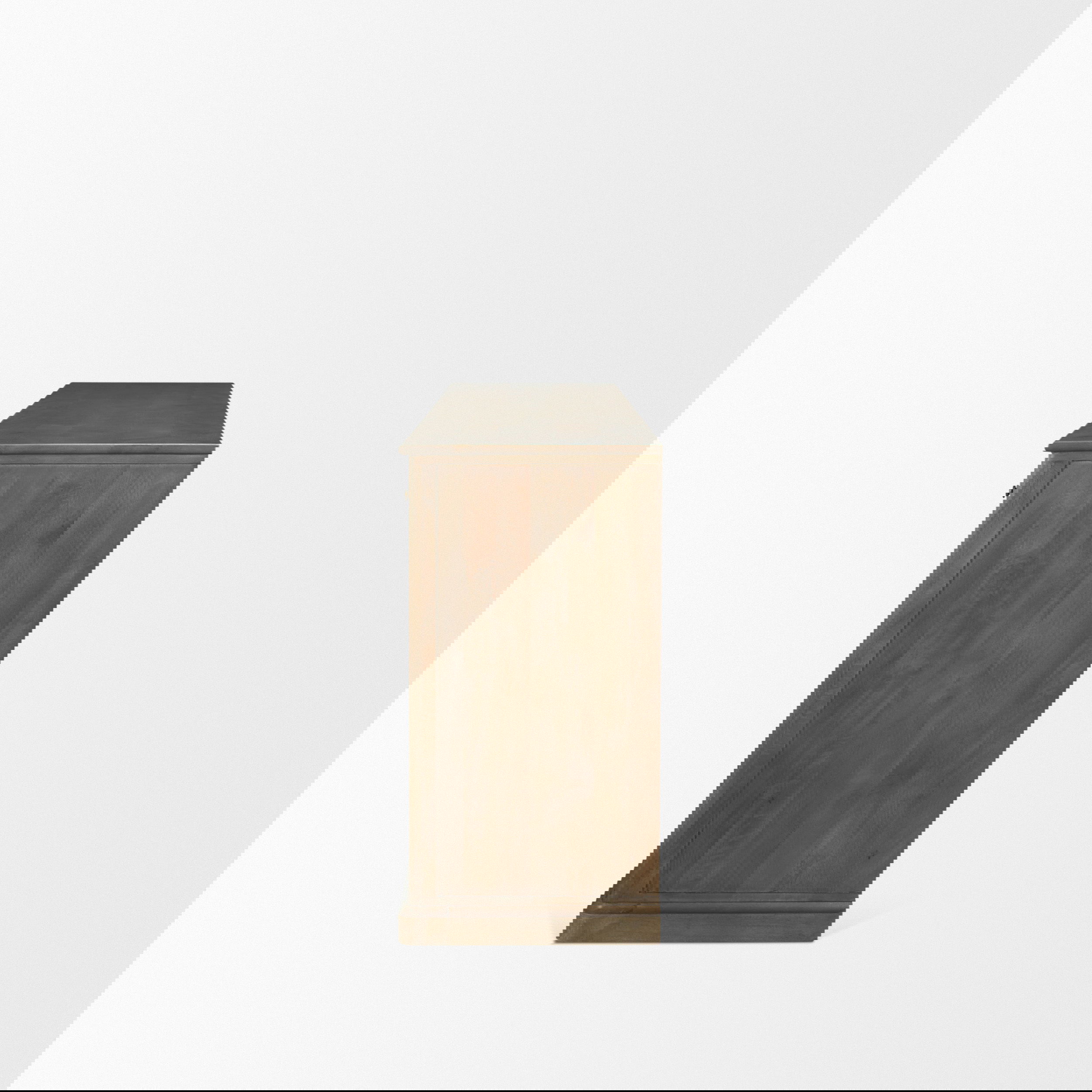 Baron Dark Brown Solid Wood with Antiqued Aged Brass Knobs 3-Drawer 6-Door Sideboard, Sideboards & Buffet by Mercana, 81.75" length x 19" width x 36" height View 5