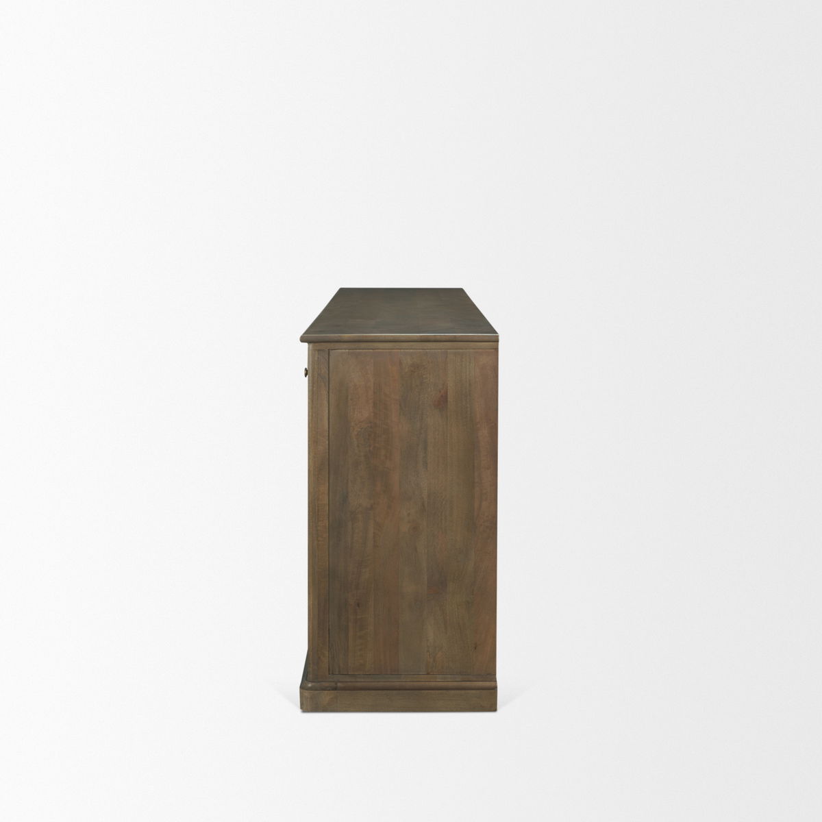 Baron Dark Brown Solid Wood with Antiqued Aged Brass Knobs 3-Drawer 6-Door Sideboard, Sideboards & Buffet by Mercana, 81.75" length x 19" width x 36" height View 5