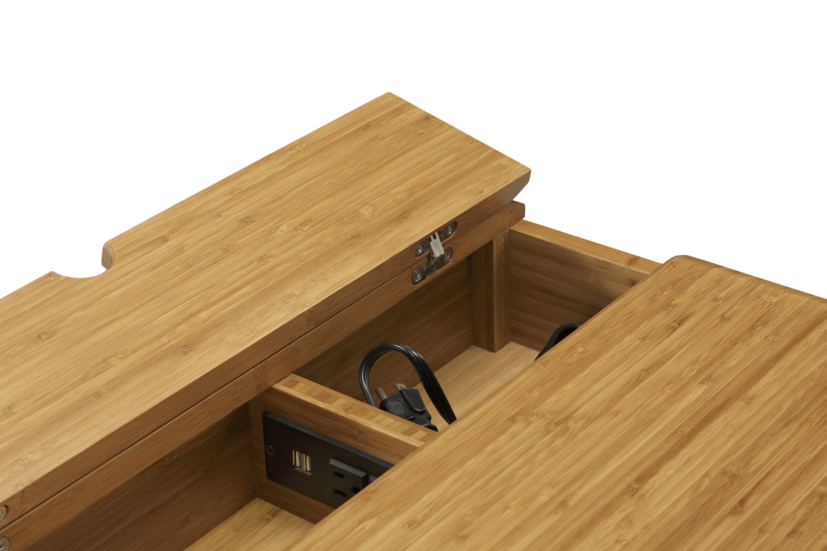 Jasmine Writing Desk, Caramelized, by Greenington, 23.5" length x 47.5" width x 29.5" height View 6