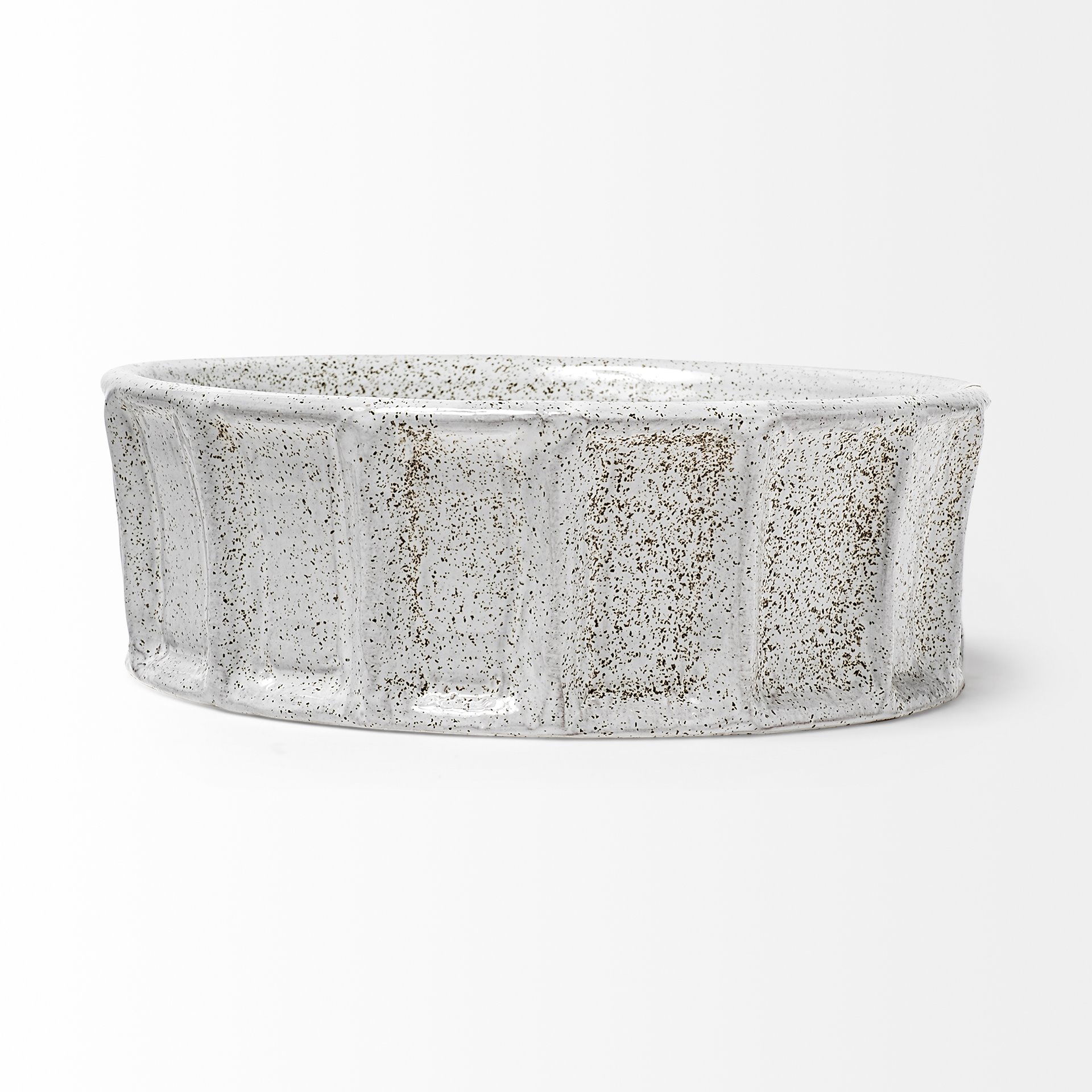 Silone (Small) 9L x 9W White Ceramic Bowl large image 