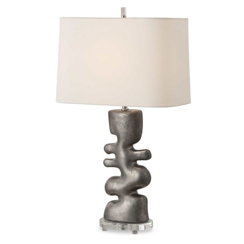 Free Flowing Nickel Table Lamp