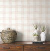 Watercolor Check Pink & White Wallpaper, by York Wall, 33' length x 1'8.5" width x 0.02" depth thumbnail 2