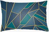 Geometric Shatter Lumbar Pillow, Decorative Pillow by Surya, 14" length x 22" width thumbnail