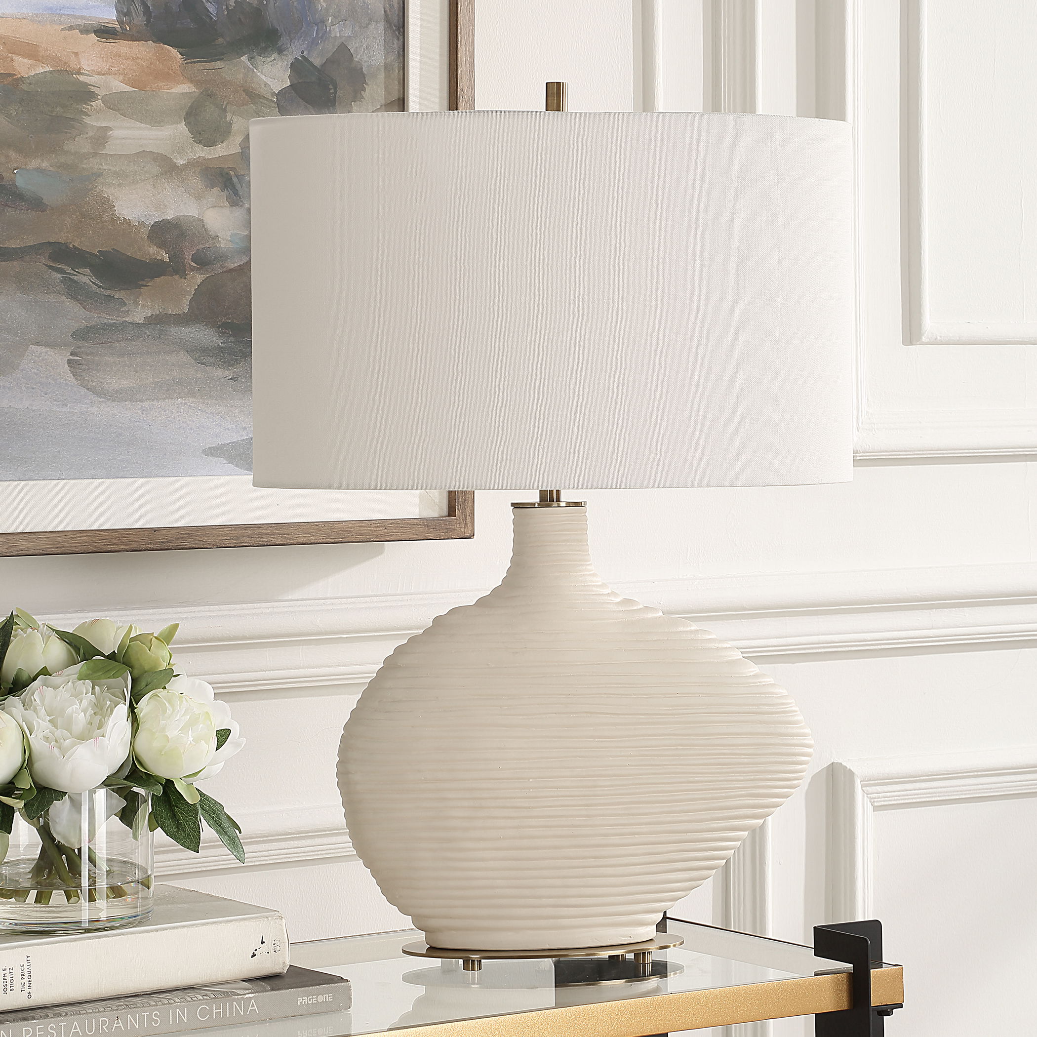 Duostacked Ceramic Table Lamp large image 