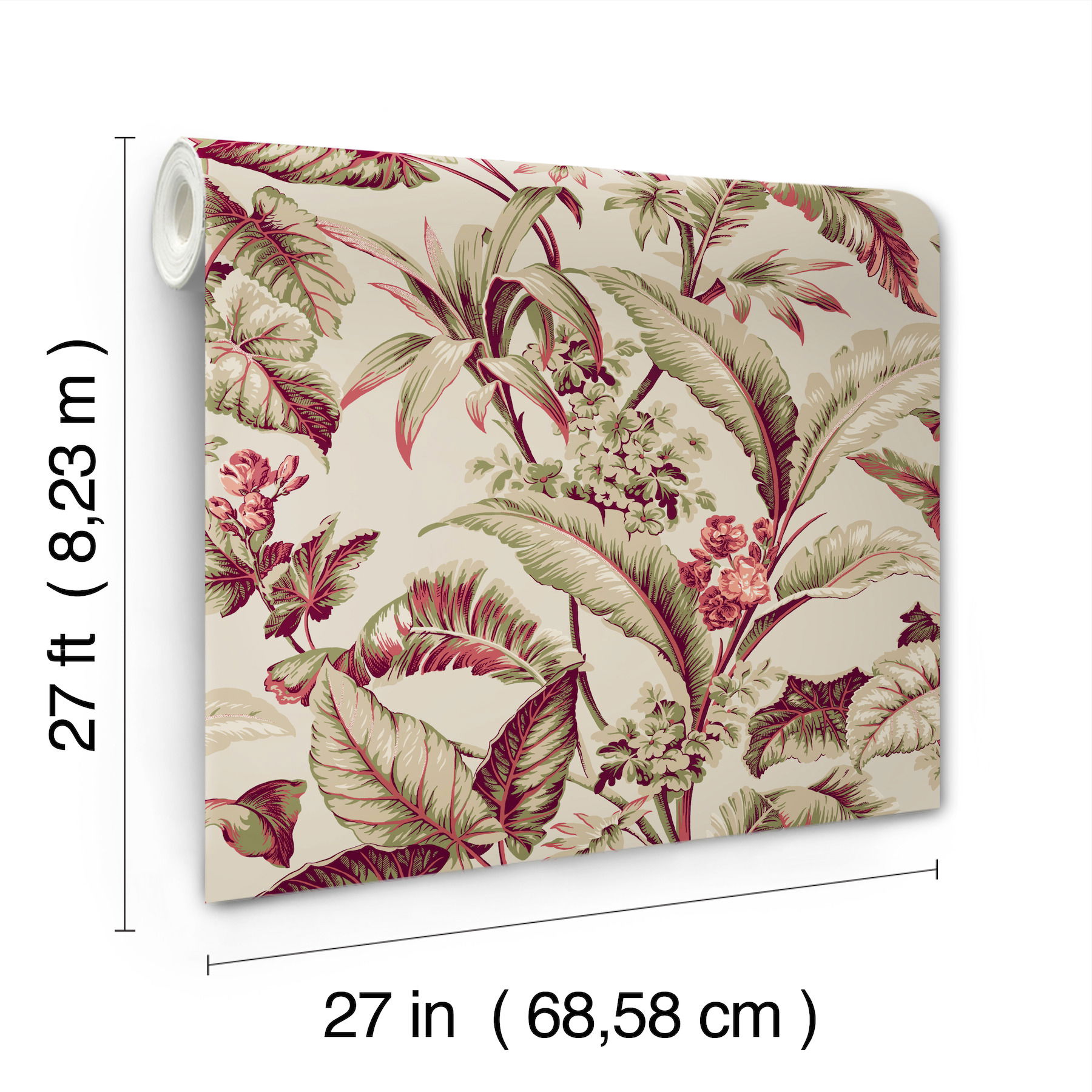 Mystic Isle Taupe Wallpaper large image 