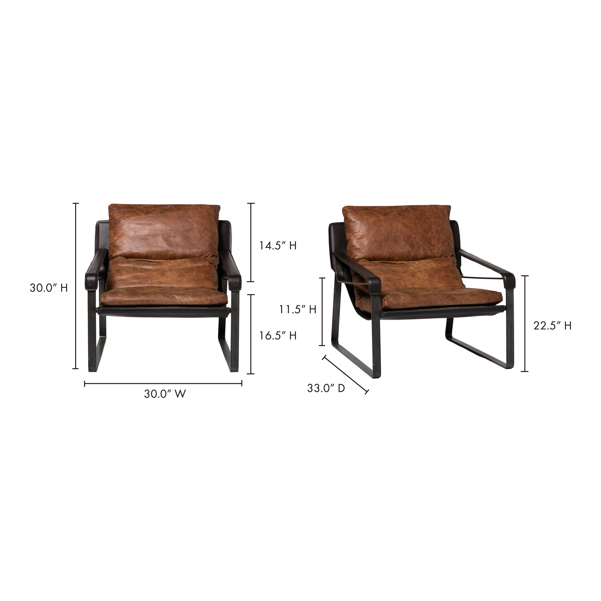 Connor Club Chair Open Road Brown Leather large image 