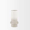 Tovah Small Textured White with Gold Metal Vase, by Mercana, 6.69" length x 6.69" width x 13.19" height thumbnail 4