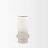 Tovah Small Textured White with Gold Metal Vase thumbnail 3
