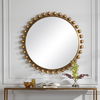 Cyra Gold Round Mirror thumbnail 3