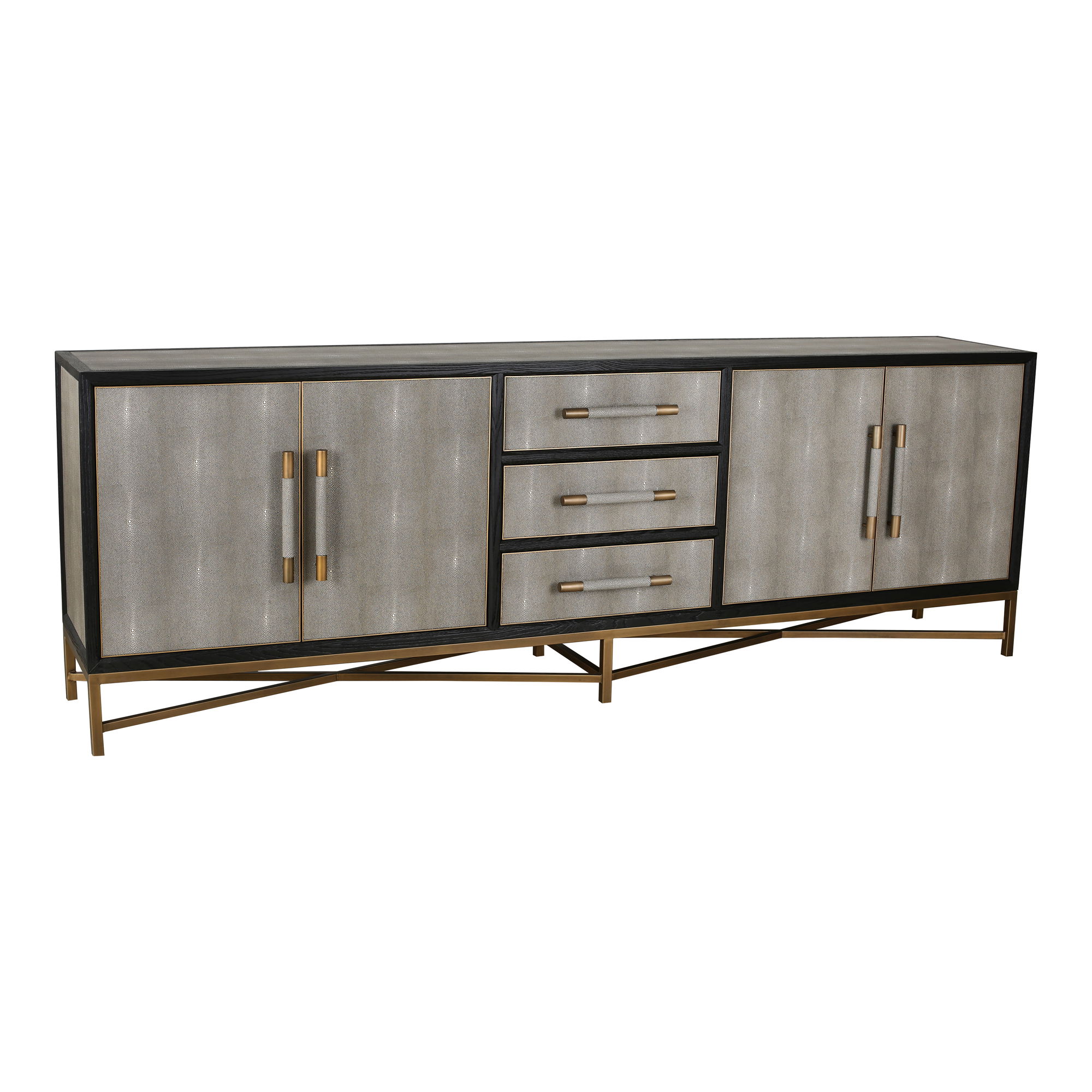 Mako Sideboard Large Grey, Cabinets & Sideboard by Moe's Home, 100" width x 34" height x 18" depth View 2
