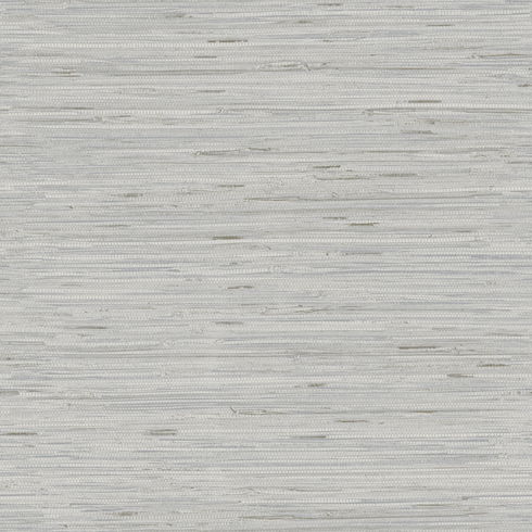 Lustrous Grasscloth Silver Wallpaper