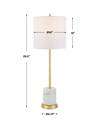 Turret Gold Buffet Lamp, Table Lamp by Uttermost, 10" width x 29.5" height x 10" depth thumbnail 3