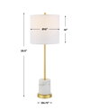 Turret Gold Buffet Lamp, Table Lamp by Uttermost, 10" width x 29.5" height x 10" depth thumbnail 3