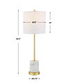 Turret Gold Buffet Lamp thumbnail 2