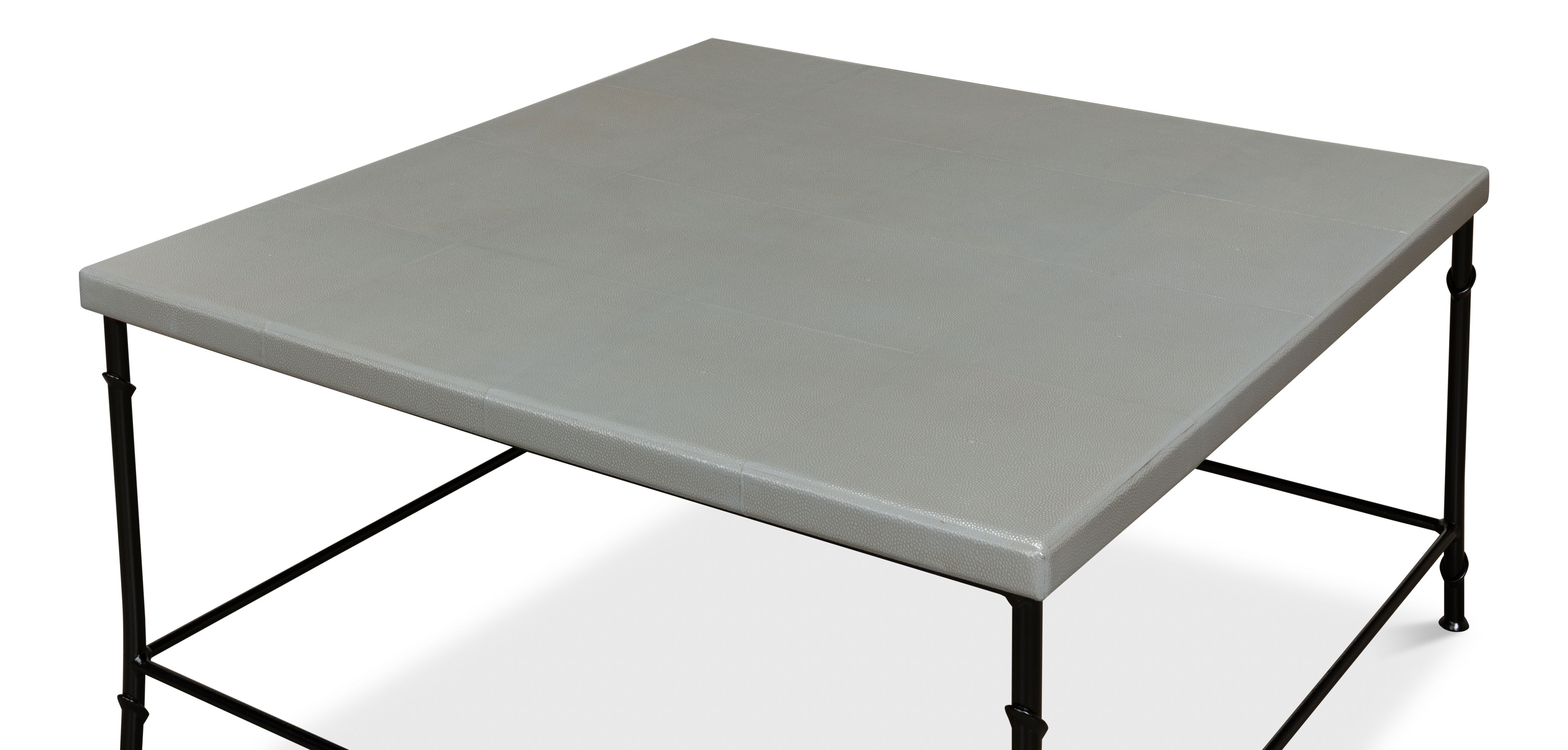 Shagreen Square Coffee Table, Storm Grey large image 