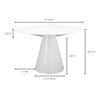 Otago 47in Round  Dining Table White thumbnail 5