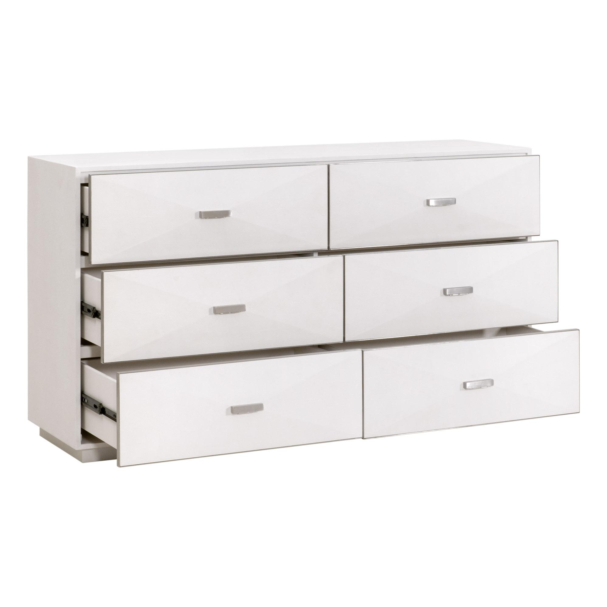 Wynn Shagreen 6-Drawer Double Dresser, by Essentials for Living, 64" width x 36" height x 20" depth View 4