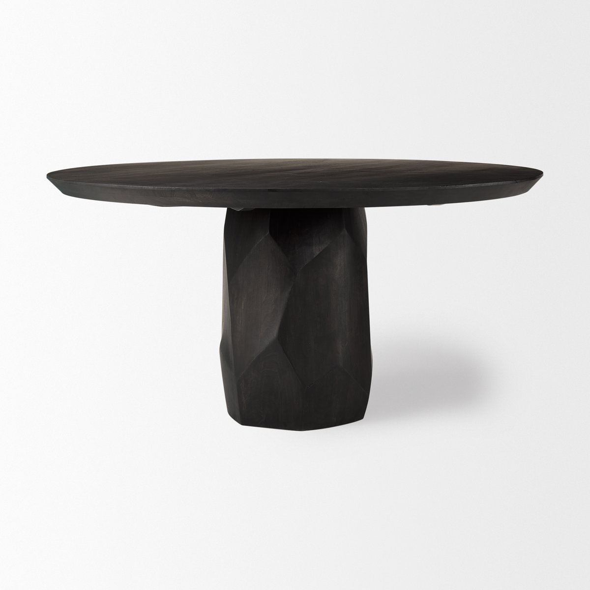 Fitzgerald 60' Round Pedestal Dining Table | Modern | Brown Wood | Seats 6, by Mercana, 60" length x 60" width x 30" height View 4