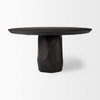 Fitzgerald 60' Round Pedestal Dining Table | Modern | Brown Wood | Seats 6, by Mercana, 60" length x 60" width x 30" height thumbnail 4