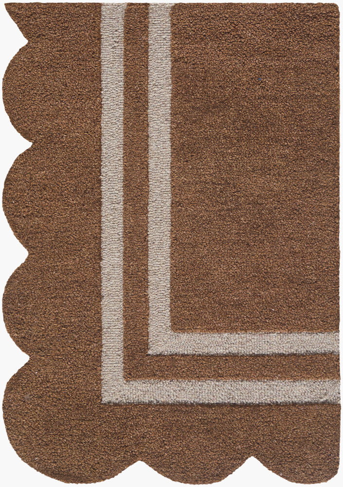 Scalloped Handmade Rug, by Surya, 3' length x 2' width