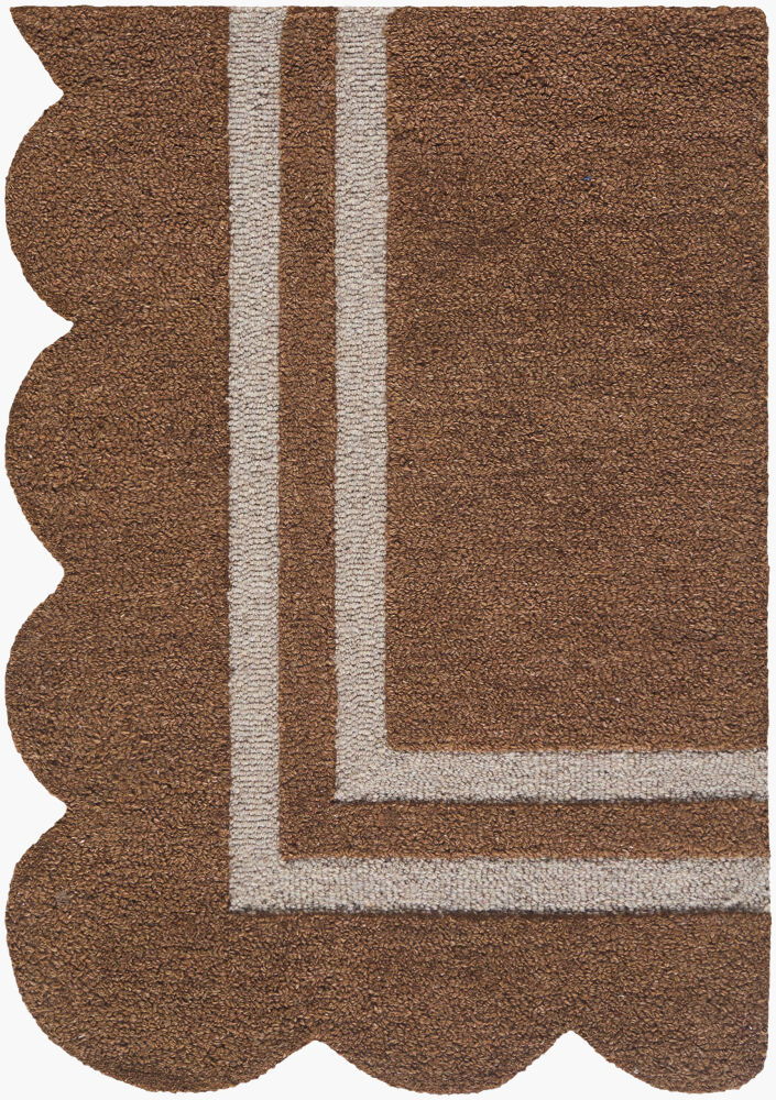 Scalloped Handmade Rug large image 