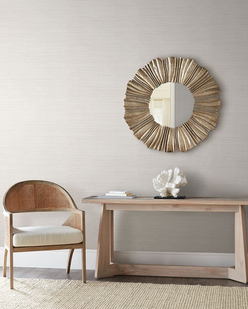 Tasar Silk White Wallpaper