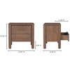 Wiley Nightstand Vintage Brown, by Moe's Home, 23.5" width x 22.5" height x 16.25" depth thumbnail 13