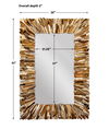 Teak Branch Rectangular Mirror thumbnail 2