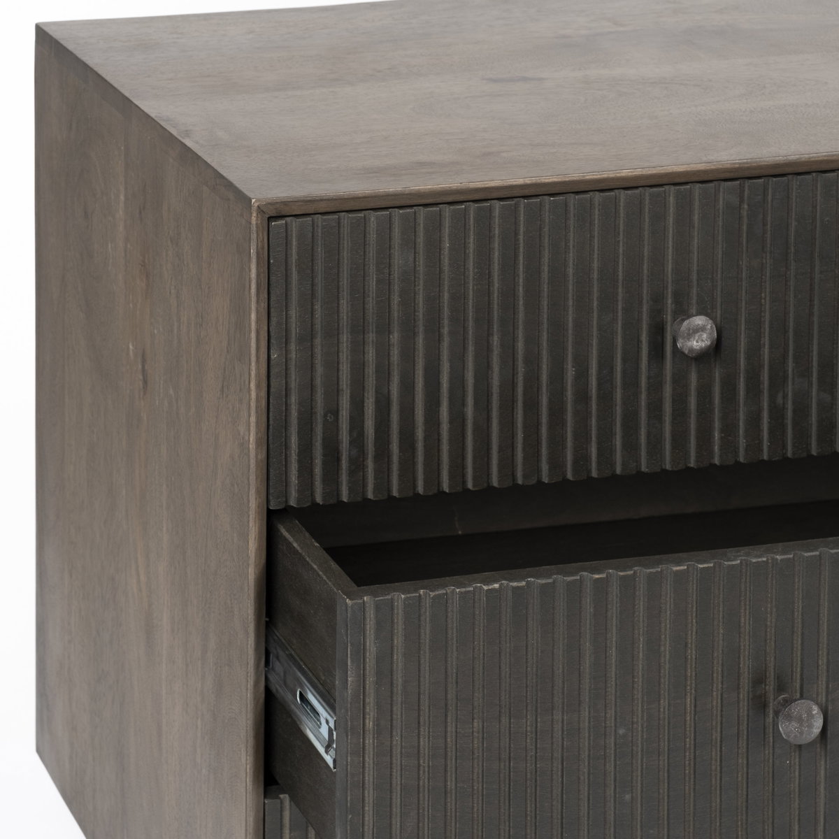 Grace 70Wx18.5Lx31.25H Two-Tone Brown Solid Wood 6 Drawer Sideboard, Sideboards & Buffet by Mercana, 70" length x 18.5" width x 31.25" height View 9