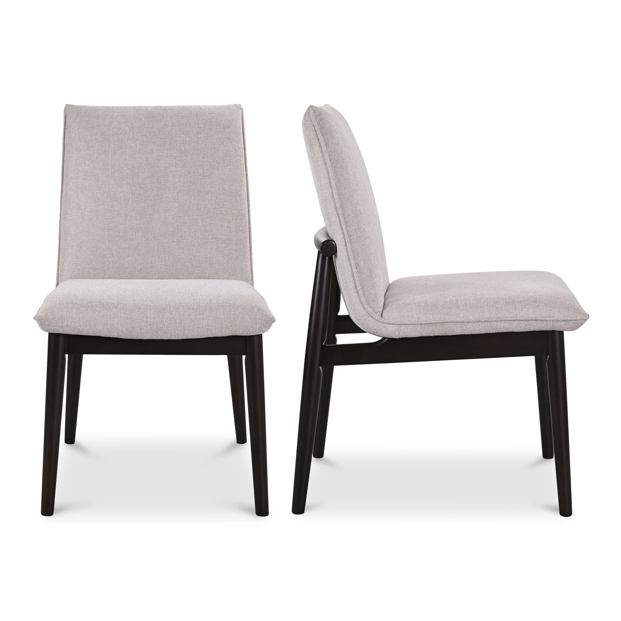 Charlie Dining Chair Beige– Set Of Two, by Moe's Home, 20.25" width x 35" height x 24.25" depth View 1