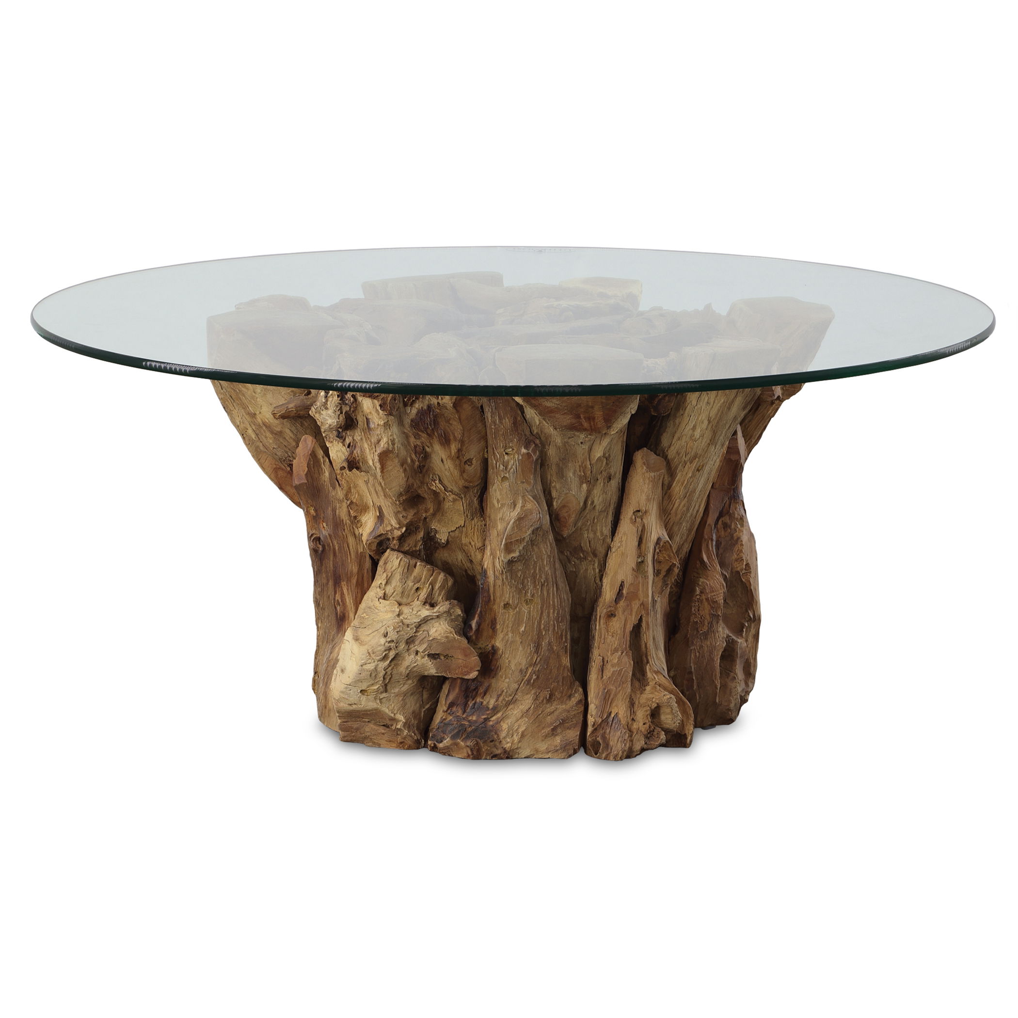 Driftwood Glass Top Large Coffee Table large image 