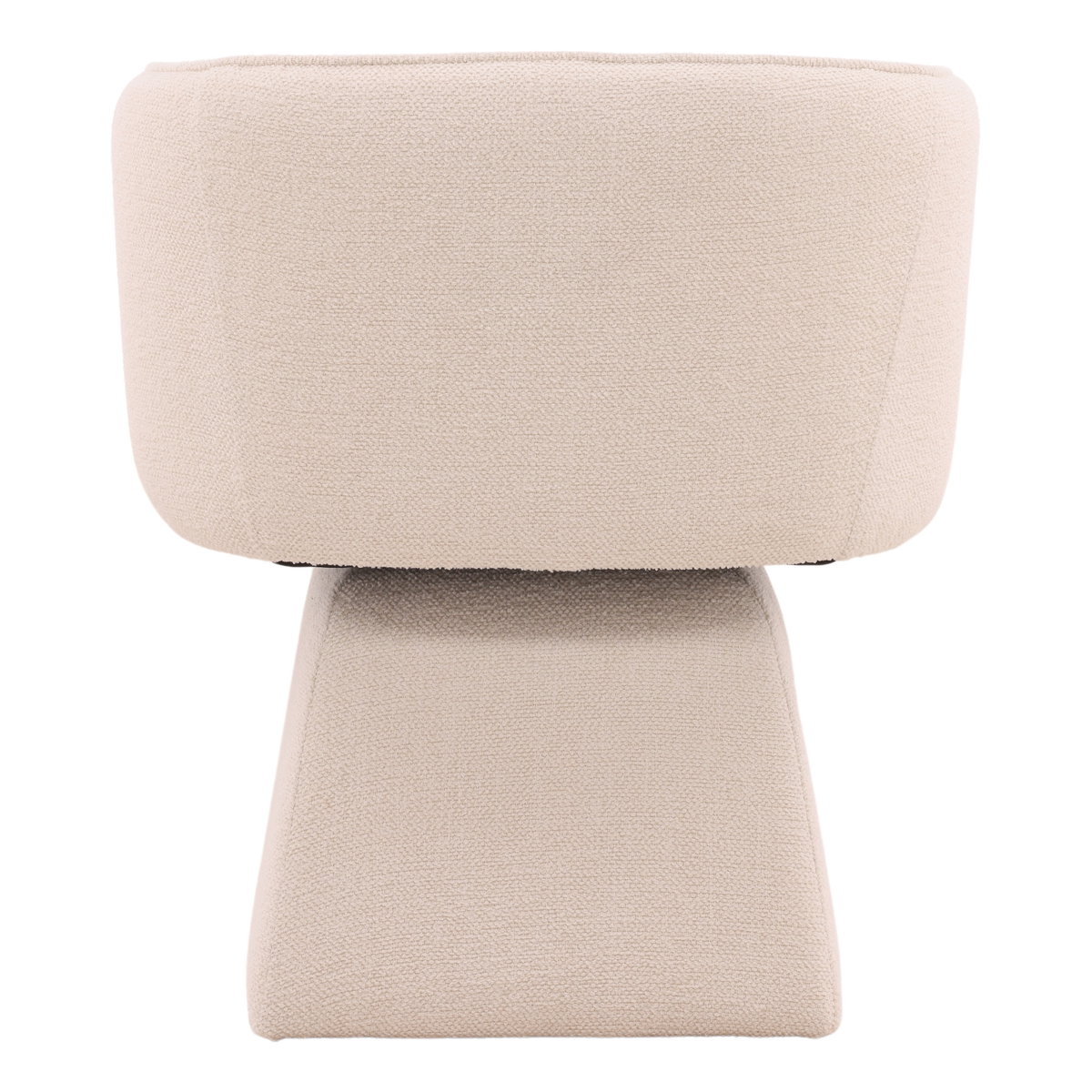 Jonie Swivel Chair Cream, Dining Chair by Dovetail, 25.25" width x 29.25" height x 23" depth View 4
