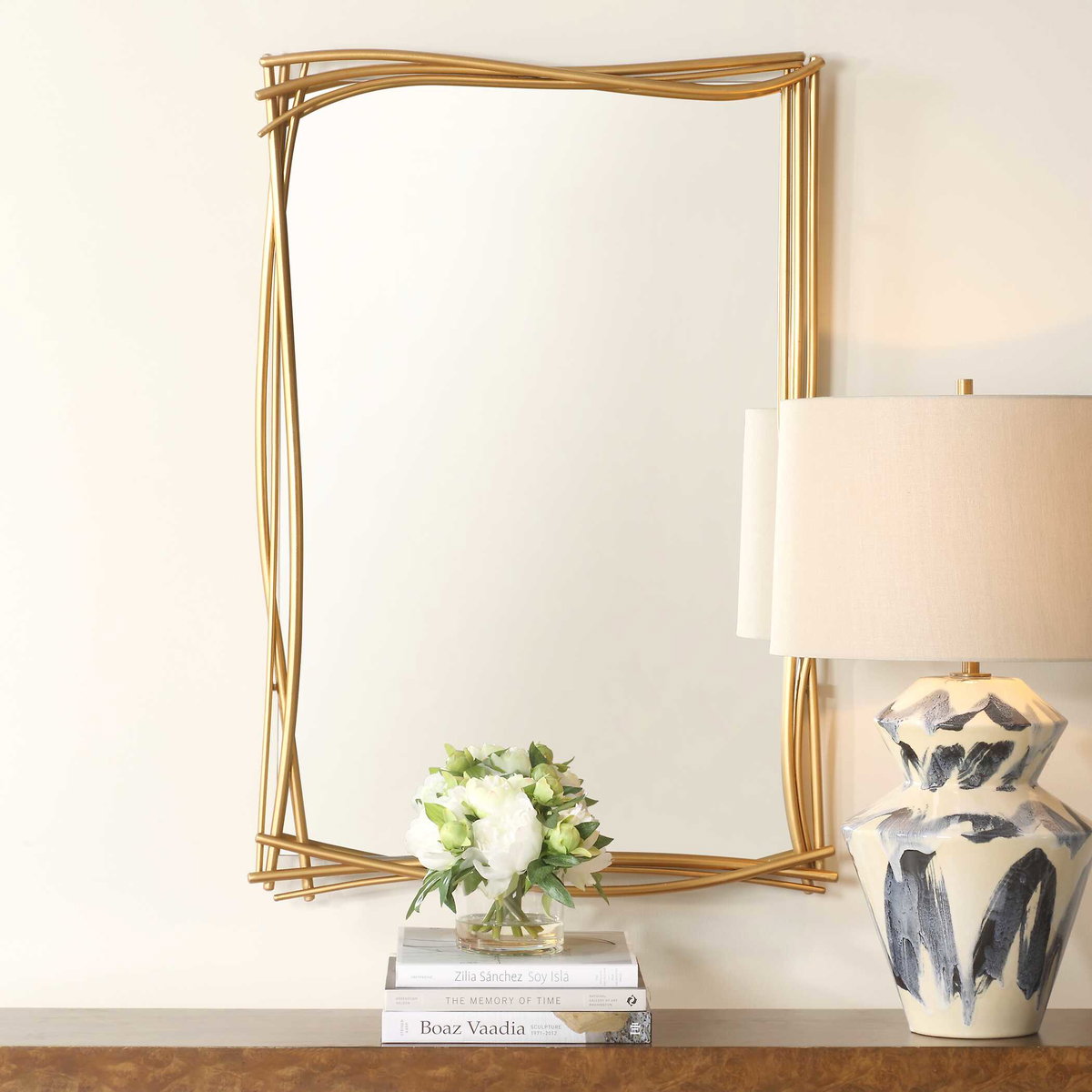 Curved Branches Gold Mirror, by Uttermost, 26.5" width x 39" height x 2.37" depth View 2