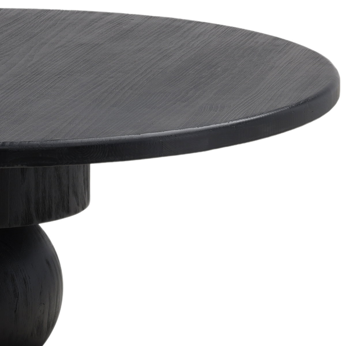 Jareth Dining Table Matte Black, by Dovetail, 52" width x 30" height x 52" diameter x 52" depth View 4
