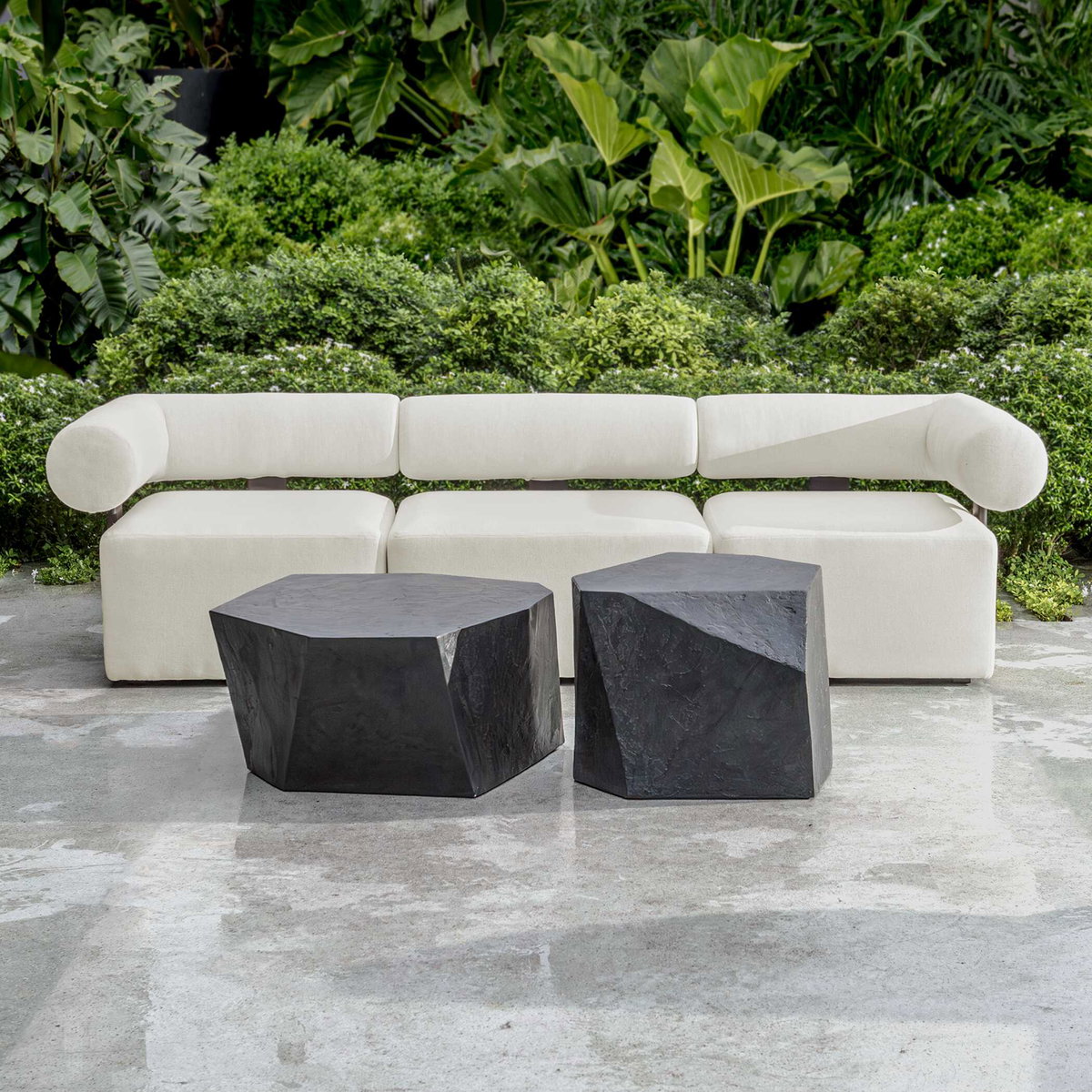 Parra Slate Outdoor Side Table, Outdoor Table by Uttermost, 2' width x 1'6" height x 2' depth View 9