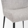 Hartt Dining Chair with Matte Black Metal Frame and Gray Fabric thumbnail 11