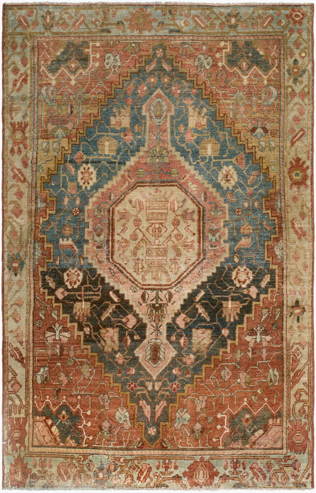 Antique One of a Kind Handmade Rug, by Surya, 6'3" length x 4' width
