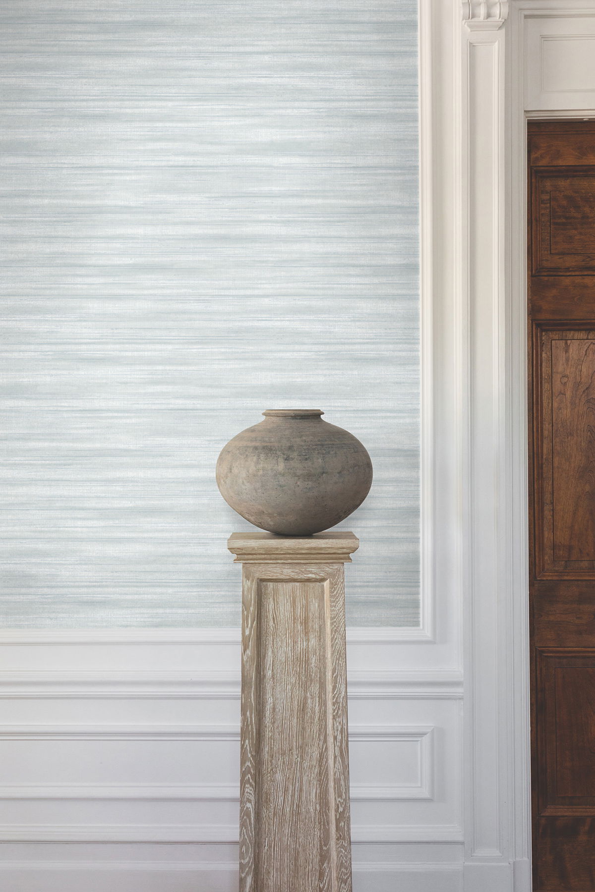 Brushed Linen Light Blue Wallpaper large image 