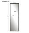 Serna Black Tall Mirror, by Uttermost, 23.37" width x 72.25" height x 2.25" depth thumbnail 3