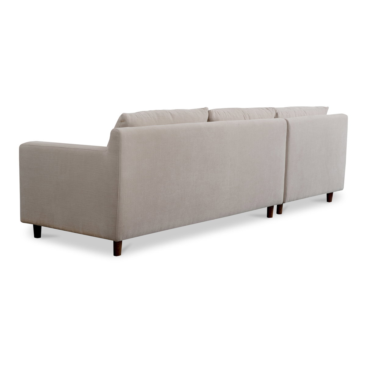 Hutton Left Sectional Beige, Sectional Sofa by Moe's Home, 100" width x 36.2" height x 29.8" depth View 2