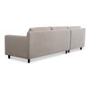 Hutton Left Sectional Beige, Sectional Sofa by Moe's Home, 100" width x 36.2" height x 29.8" depth thumbnail 2