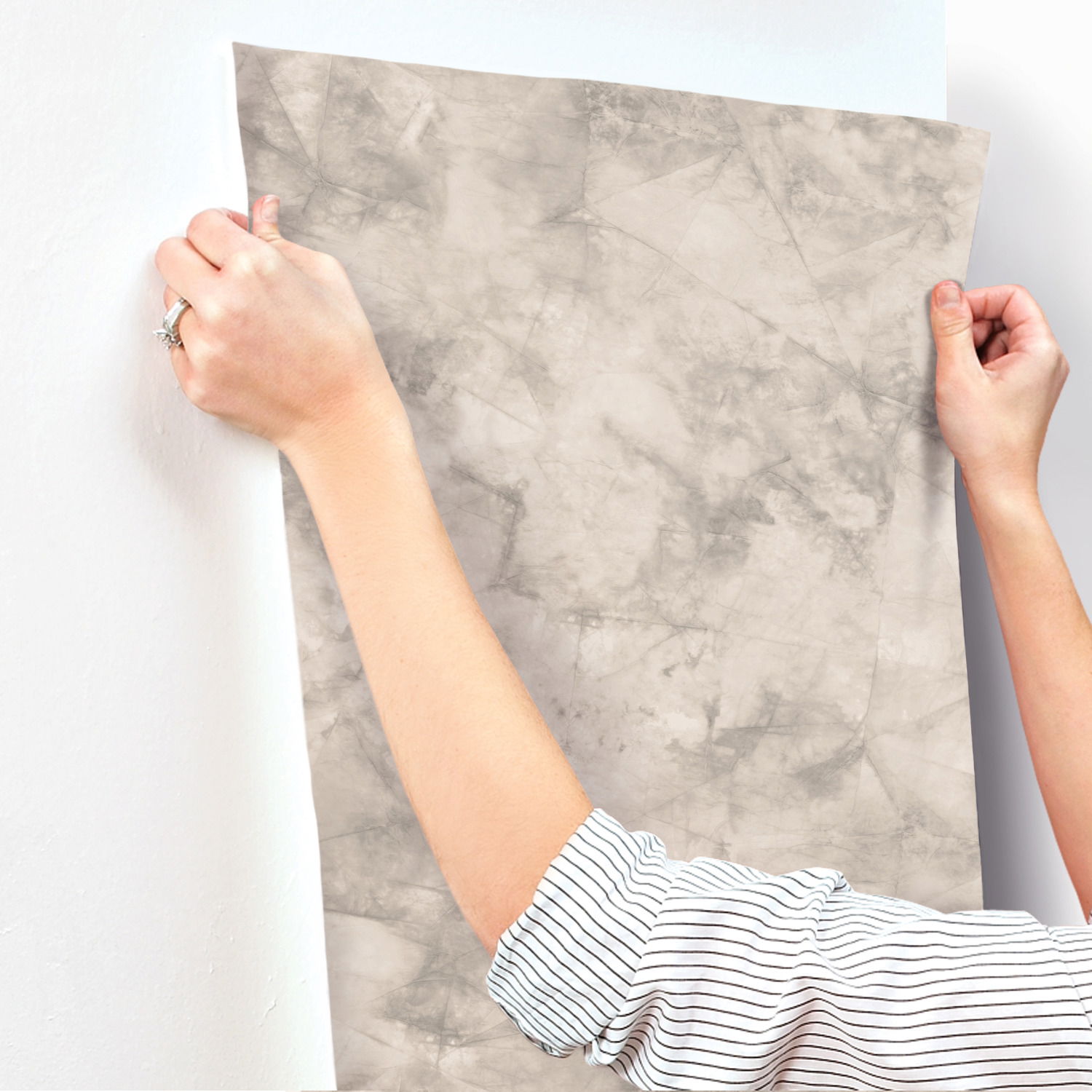 Pressed Petioles Beige Wallpaper large image 