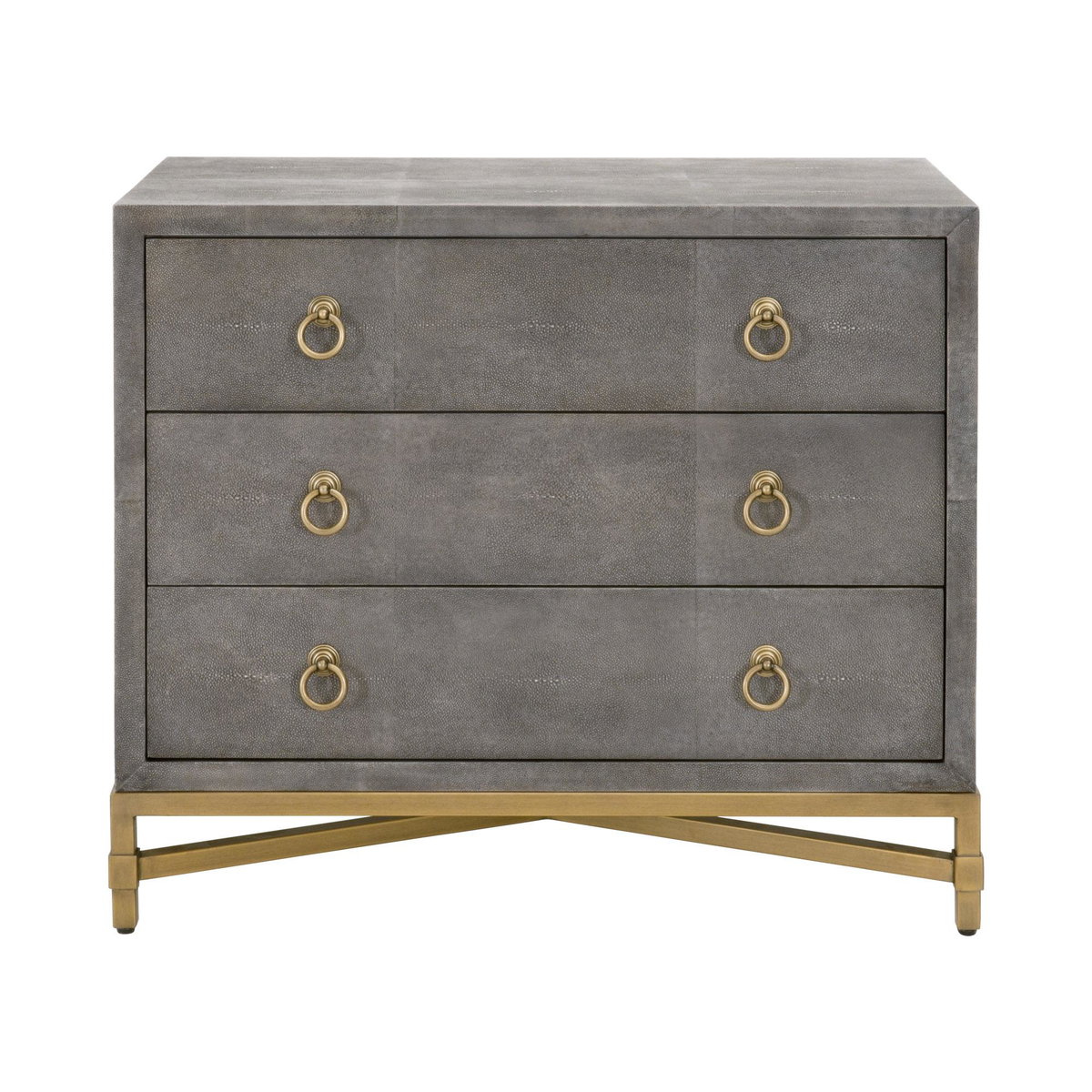 Strand Shagreen 3-Drawer Nightstand, by Essentials for Living, 35" width x 30" height x 19" depth View 1