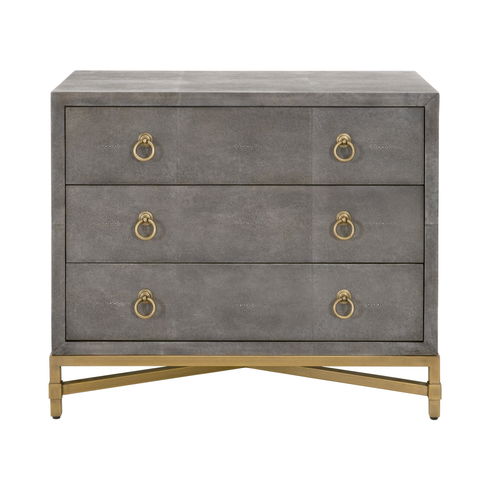 Strand Shagreen 3-Drawer Nightstand