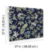 Peacock Estate Navy Wallpaper thumbnail 5