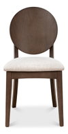 Round Back Side Chair  Driftwood Oatmeal, by Sarreid, 1'9" length x 1'6" width x 2'11" height thumbnail 2