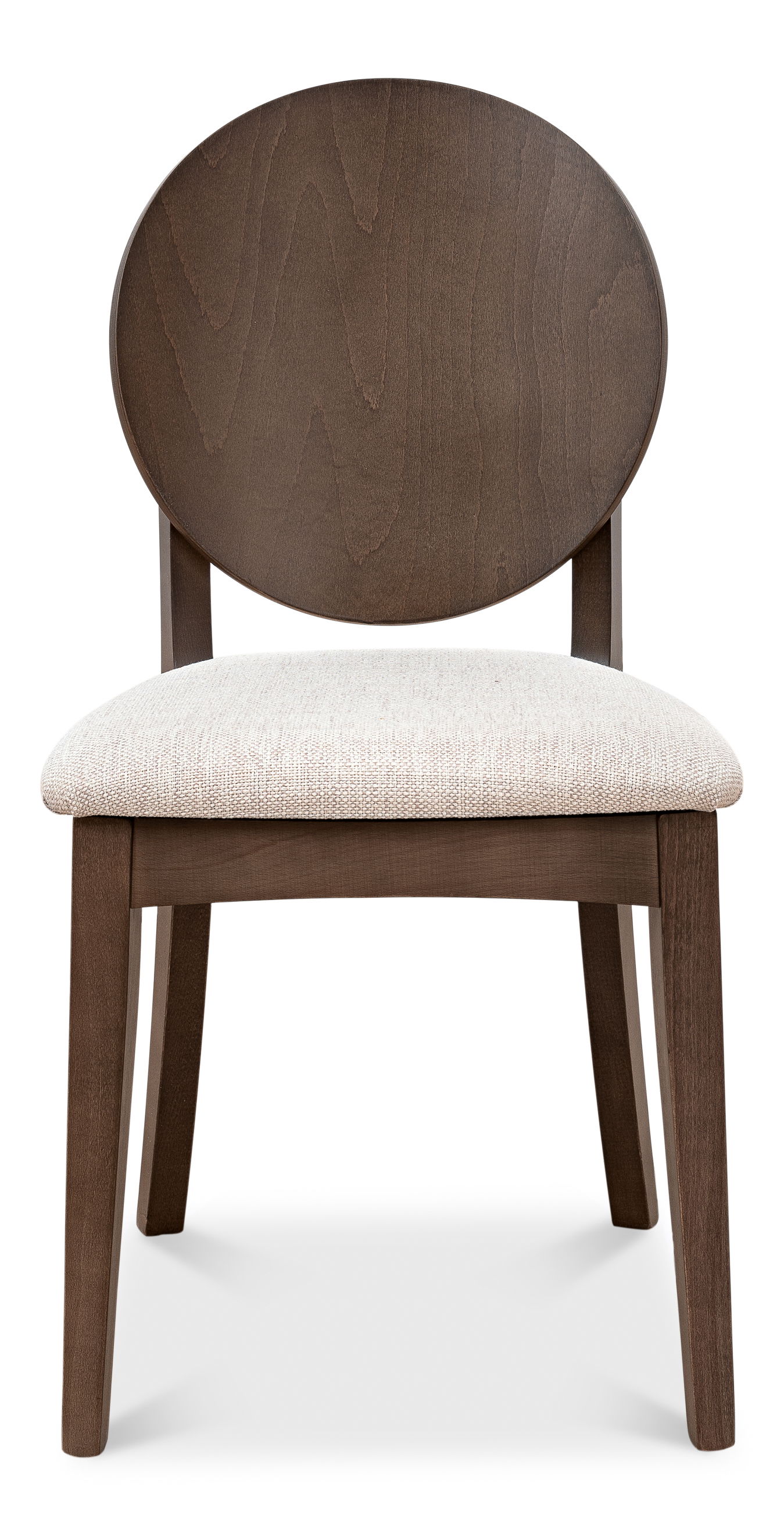Round Back Side Chair, Driftwood,Oatmeal, Dining Chair by Sarreid, 18" length x 21" width x 35" height View 2